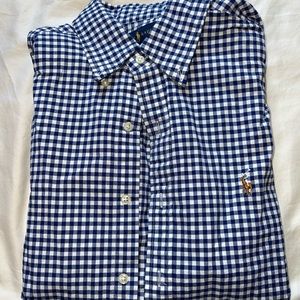 Mens Slim Fit Checkered Button Down Shirt